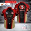 49ers Victory Gold Stripe Custom Champion Hawaiian Shirt