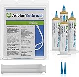 Advion Cockroach Gel Bait, 4 Tubes x 30-Grams, 1 Plunger and 2 Tips, German Roach Insect Pest Control, Indoor and Outdoor Use, Roach Killer Gel for American, German and Other Major Cockroach Species