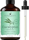 Handcraft Blends Eucalyptus Essential Oil - Huge 4 Fl Oz - 100% Pure and Natural - Premium Grade with Glass Dropper Eucalyptus 4 Fl Oz (Pack of 1)