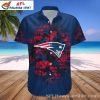 Abstract Camo New England Patriots Hawaiian Shirt