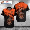 Abstract Design Cincinnati Bengals Grunge Splash Hawaiian Shirt