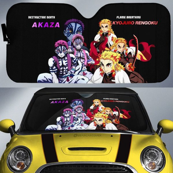 Akaza And Rengoku Car Sunshade Custom