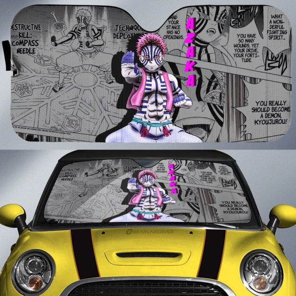 Akaza Car Sunshade Custom Demon Slayer Anime Mix Mangas