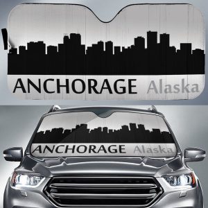 Alaska Anchorage Skyline Car Sunshade Custom Car Accessories