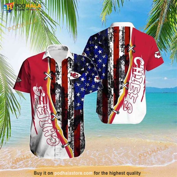 American Flag Chiefs Hawaiian Shirt For Nfl Fans