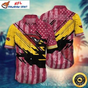 American Pride Cardinal – Arizona NFL Stars And Stripes Hawaiian Shirt