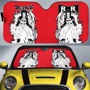 Android 17 Car Sunshade Custom Dragon Ball Anime Car Accessories Manga Style For Fans