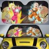 Android 18 And Krillin Car Sunshade Custom Car Interior Accessories