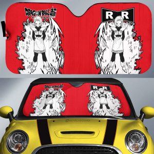 Android 18 Car Sunshade Custom Dragon Ball Anime Car Accessories Manga Style For Fans