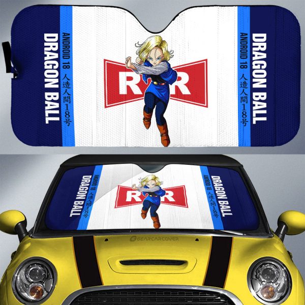 Android 18 Car Sunshade Custom Dragon Ball Car Accessories For Anime Fans