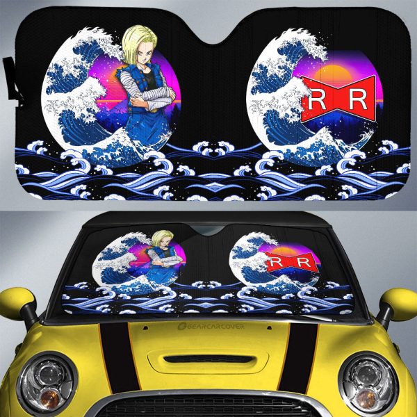 Android 18 Car Sunshade Custom Dragon Ball Car Interior Accessories