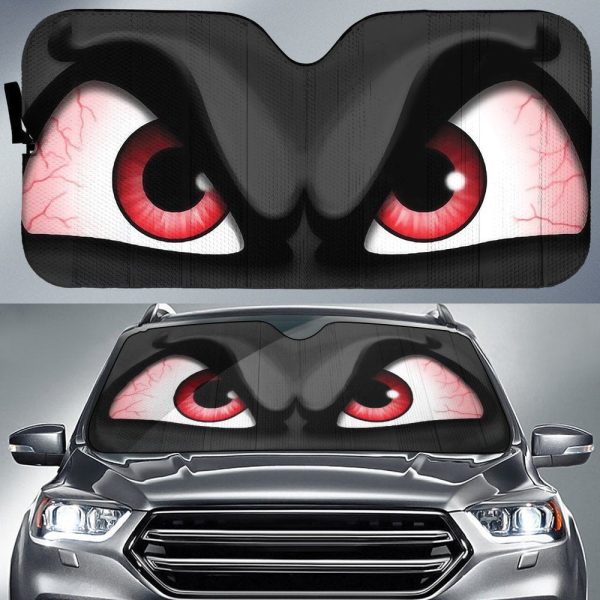 Angry Car Eyes Sun Shade Custom Car Accessories