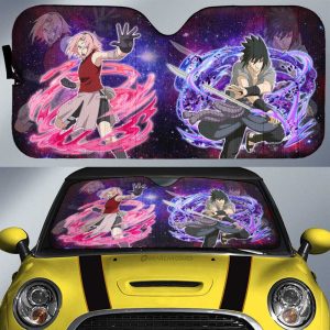 Anime Car Sunshade Custom Sasuke And Sakura Galaxy Style Car Accessories