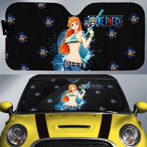 Anime Sexy Girl Nami Car Sunshade Custom One Piece Anime