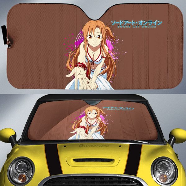 Anime Waifu Girl Asuna Yuuki Car Sunshade Custom Sword Art Online Anime Car Accessories