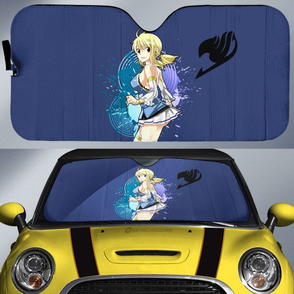 Anime Waifu Girl Lucy Heartfilia Car Sunshade Custom Fairy Tail Anime Car Accessories