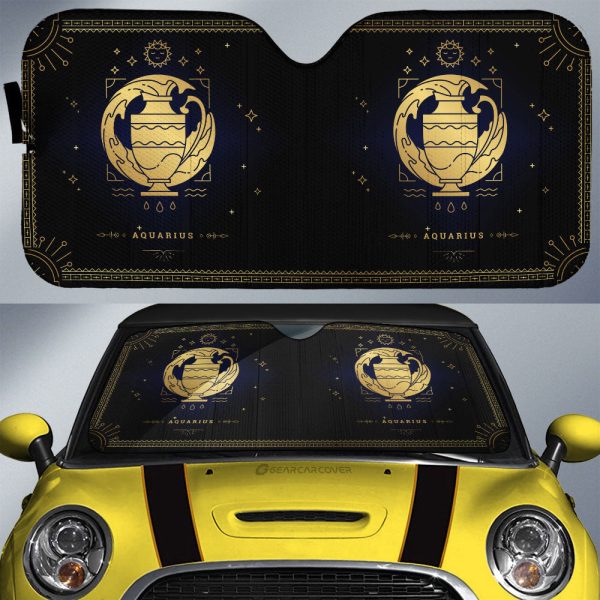 Aquarius Car Sunshade Custom Zodiac Car Interior Accessories