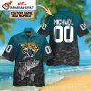 Aquatic Catch – Personalized Jacksonville Jaguars Fishing Theme Hawaiian Shirt