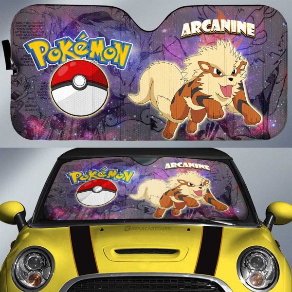 Arcanine Car Sunshade Custom Anime Galaxy Manga Style