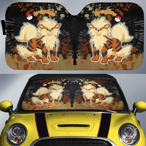 Arcanine Car Sunshade Custom Tie Dye Style Anime Car Accessories