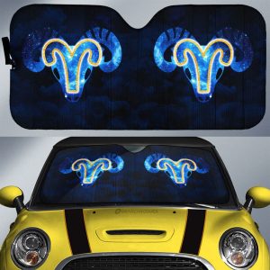 Aries Car Sunshade Custom Name Zodiac Car Interior Accessories