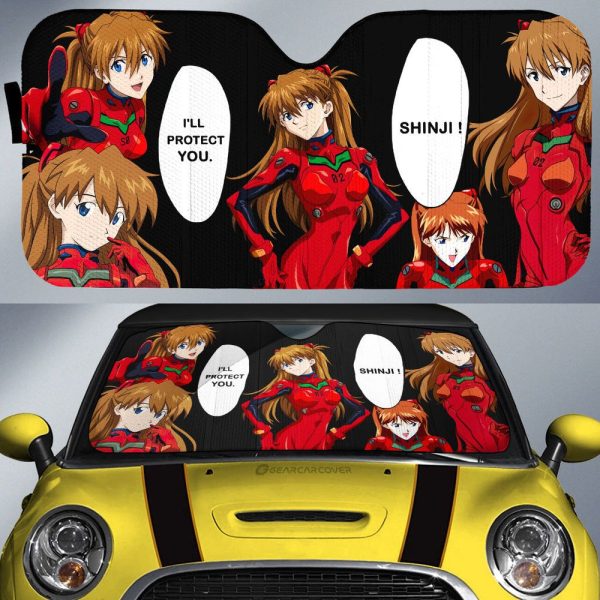 Asuka Langley Soryu Car Sunshade Custom NGE