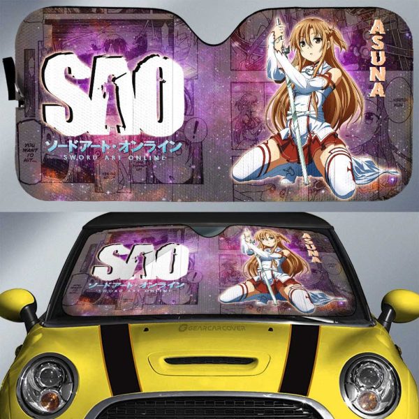 Asuna Car Sunshade Custom Manga Galaxy Style