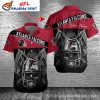 Atlanta Falcons Menacing Skull Design Customizable NFL Hawaiian Shirt