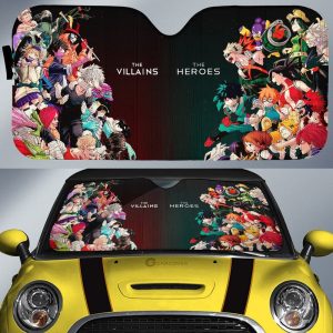 BNHA Heroes Vs Villains Car Sunshade Custom Car Accessories