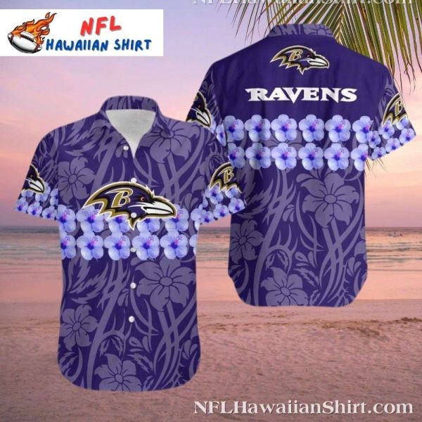 Baltimore Ravens Floral Majesty Hawaiian Shirt