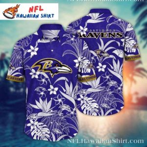 Baltimore Ravens Hibiscus Harmony Aloha Shirt – Floral Fan Elegance