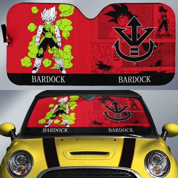 Bardock Car Sunshade Custom Manga Color Style