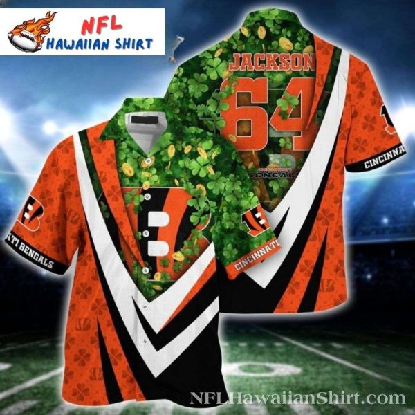 Bengals Luck And Pride Hawaiian Shirt – Cincinnati Green Clover Field Aloha Shirt