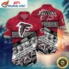 Black And White Floral Falcons NFL Hawaiian Shirt