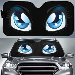 Black Cute Car Eyes Sun Shade Custom Cool Car Accessories