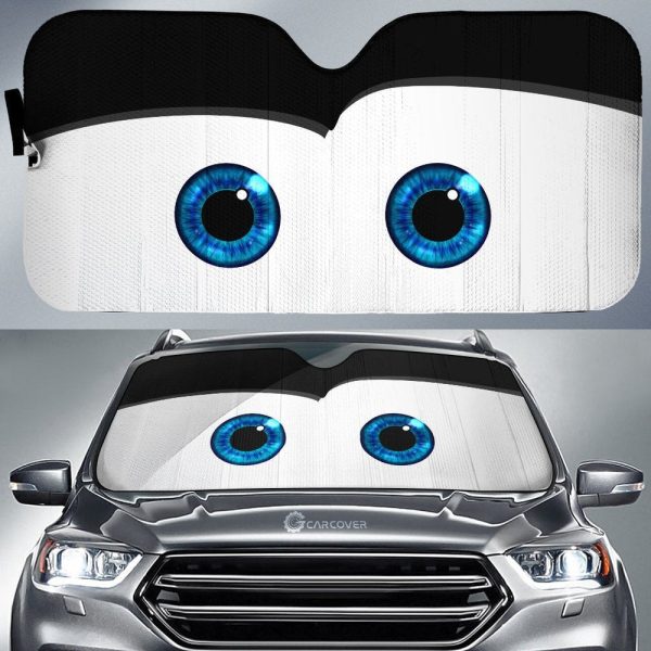 Black Cute Car Eyes Sun Shade Custom Funny Car Accessories