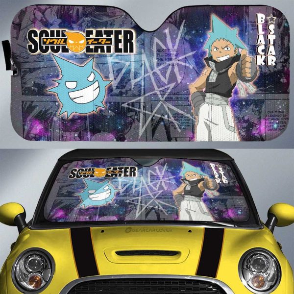 Black Star Car Sunshade Custom Manga Galaxy Style