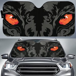 Black Wolf Car Eyes Sun Shade Custom Car Accessories