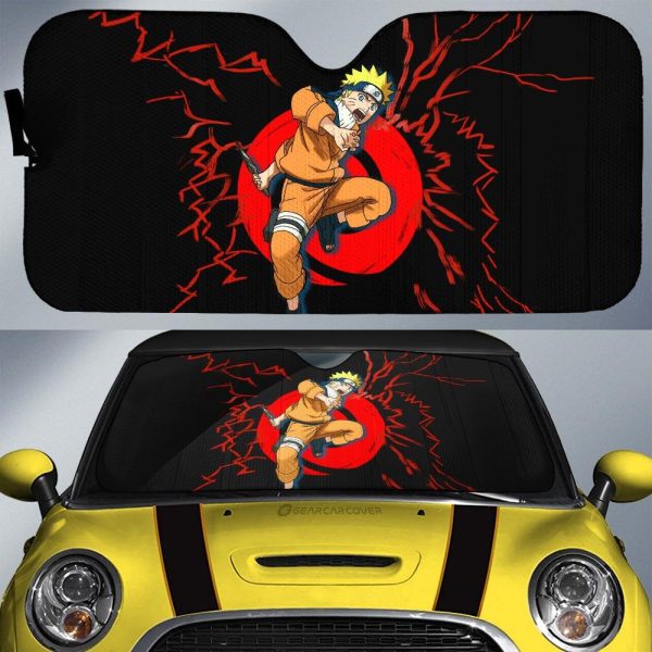 Black Young Uzumaki Car Sunshade Custom For Anime Fans