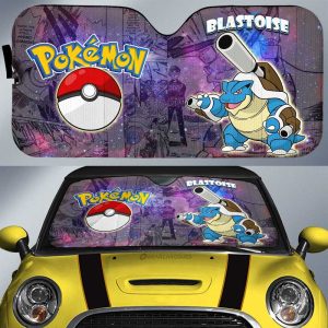 Blastoise Car Sunshade Custom Galaxy Manga Style