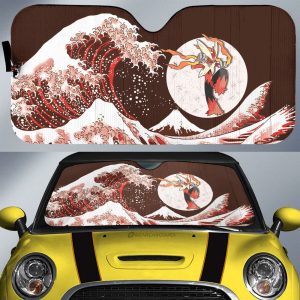 Blaziken Car Sunshade Custom Pokemon Car Accessories