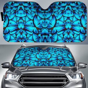 Blue Butterfly Car Sunshade Custom Car Accessories