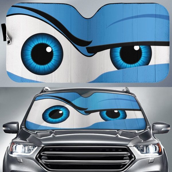 Blue Car Eyes Sun Shade Custom Car Accessories