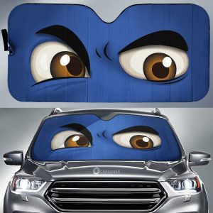 Blue Challenging Car Eyes Sun Shade Custom Funny Car Accessories