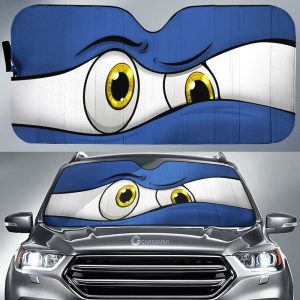 Blue Curious Car Eyes Sun Shade Custom Car Accessories Funny Gifts