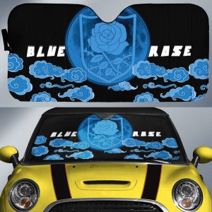 Blue Rose Car Sunshade Custom Car Accessories