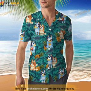 Bluey Daddy Tropical Hawaiian Shirt