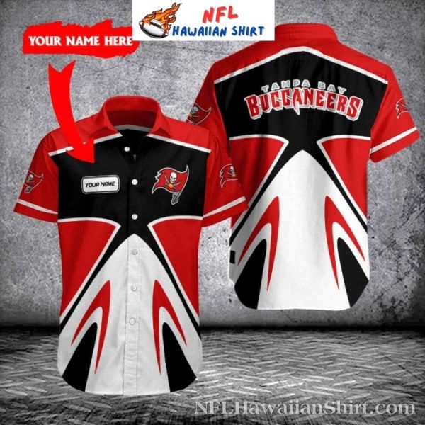 Bold Contrast Tampa Bay Buccaneers Custom Name Hawaiian Shirt