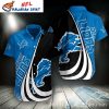 Bold Detroit Lions Swirl Patterned Hawaiian Shirt