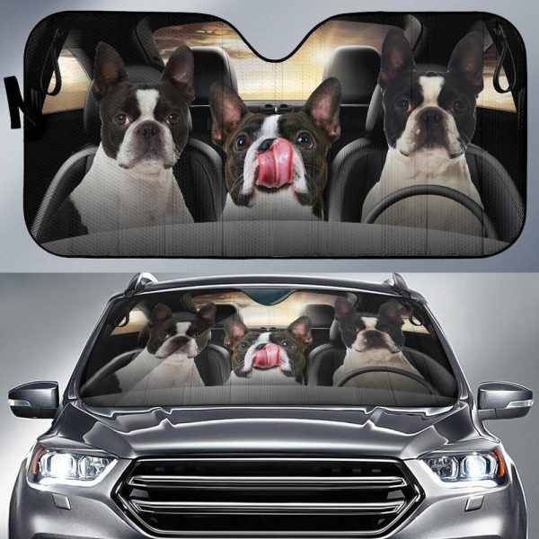 Boston Terrier Car Sunshade Custom Car Accessories